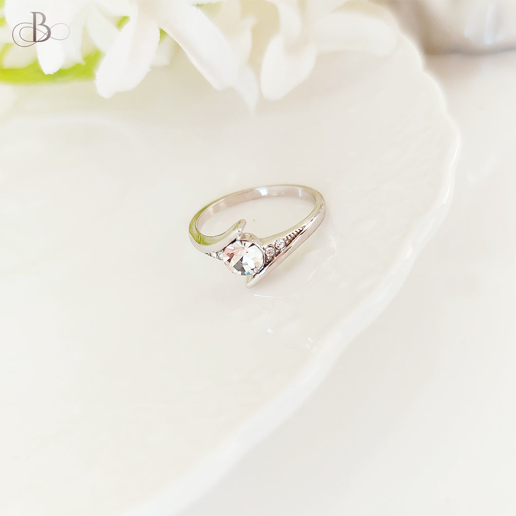 Anillo promesa con cristales Swarovski