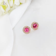 Cargar imagen en el visor de la galería, Aretes puntos de brillo multicolor con cristales Swarovski