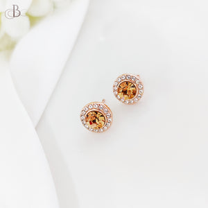 Aretes puntos de brillo multicolor con cristales Swarovski