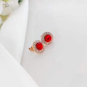 Aretes puntos de brillo multicolor con cristales Swarovski