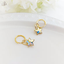 Cargar imagen en el visor de la galería, Aretes estrella boreal Swarovski