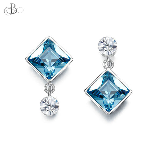 Aretes corte princesa con cristales Swarovski