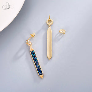 Aretes lineales con cristales Swarovski