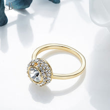 Cargar imagen en el visor de la galería, Anillo enchapado en oro de 18k con cristales Swarovski