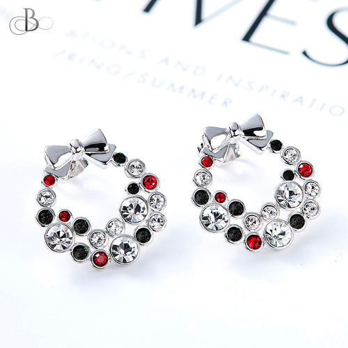 Aretes multicolor con cristales Swarovski