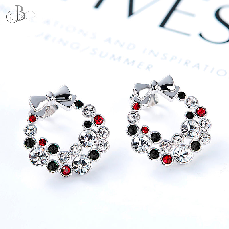 Aretes multicolor con cristales Swarovski