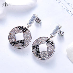 Aretes disco con cristales Swarovski