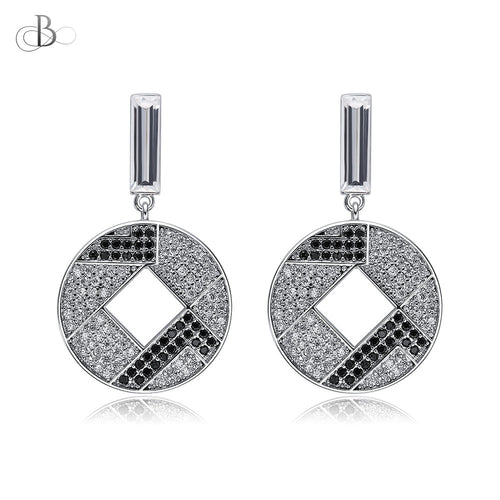 Aretes disco con cristales Swarovski