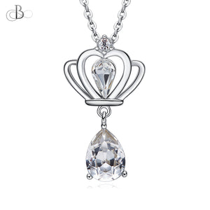 Collar corona brillante con cristales Swarovski