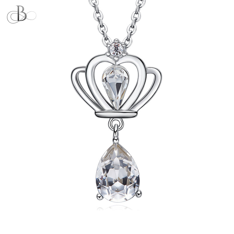 Collar corona brillante con cristales Swarovski