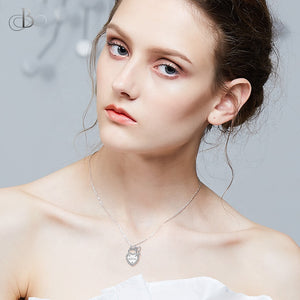 Collar candado corazón y llave con cristales Swarovski