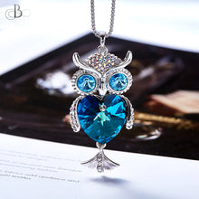 Cargar imagen en el visor de la galería, Collar búho con cristales Swarovski