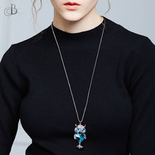 Cargar imagen en el visor de la galería, Collar búho con cristales Swarovski