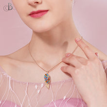 Cargar imagen en el visor de la galería, Collar alas multicolor con cristales Swarovski