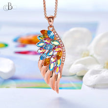 Cargar imagen en el visor de la galería, Collar alas multicolor con cristales Swarovski