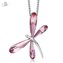 Cargar imagen en el visor de la galería, Collar libélula con cristales Swarovski