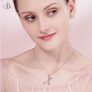 Collar libélula con cristales Swarovski