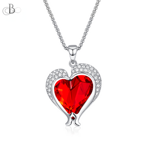 Collar corazones brillantes con cristales Swarovski