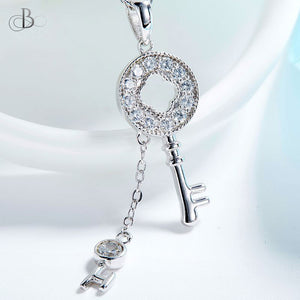 Collar llaves brillantes con cristales Swarovski