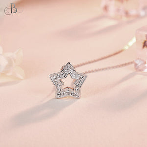 Collar estrella brillante con cristales Swarovski