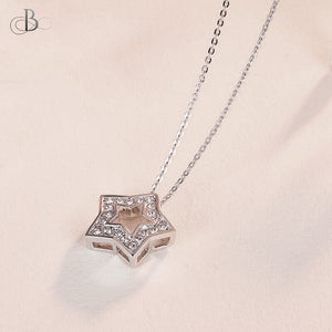 Collar estrella brillante con cristales Swarovski