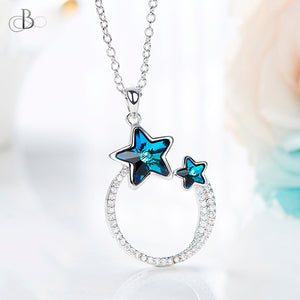 Collar estrellas brillantes con cristales Swarovski