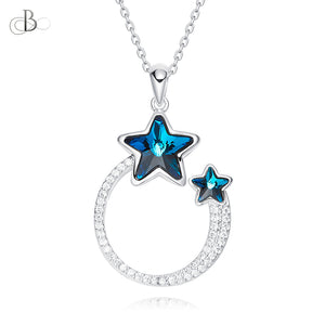 Collar estrellas brillantes con cristales Swarovski