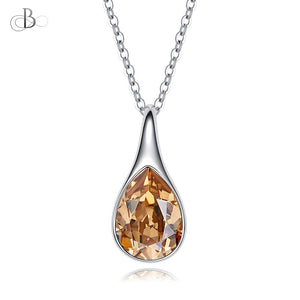 Collar gota brillante con cristal Swarovski