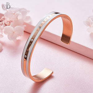 Puñera "love you forever" con cristales Swarovski