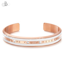 Cargar imagen en el visor de la galería, Puñera &quot;love you forever&quot; con cristales Swarovski