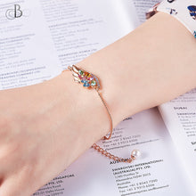 Cargar imagen en el visor de la galería, Pulsera ala multicolor con cristales Swarovski