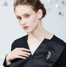 Cargar imagen en el visor de la galería, Broche tallo con cristales y perlas Swarovski