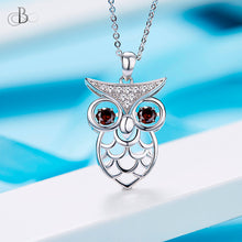 Cargar imagen en el visor de la galería, Collar búho con cristales Swarovski