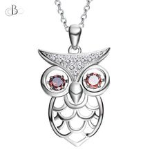 Cargar imagen en el visor de la galería, Collar búho con cristales Swarovski