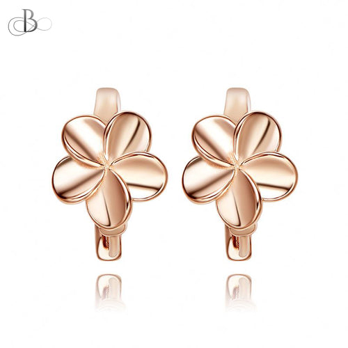 Aretes de plata flores doradas