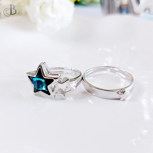 Anillos para parejas estrellas brillantes