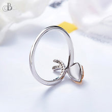 Cargar imagen en el visor de la galería, Anillo de plata brillo topacio con cristales Swarovski