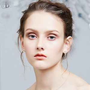Aretes de plata eslabones mixtos con cristales Swarovski