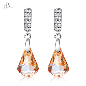 Aretes colgantes gotas de brillo con cristales Swarovski