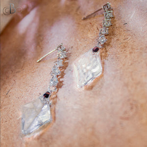 Aretes colgantes con zirconia y cristales Swarovski