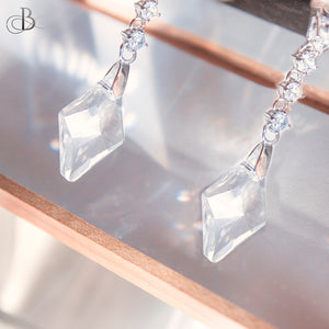 Aretes colgantes con zirconia y cristales Swarovski