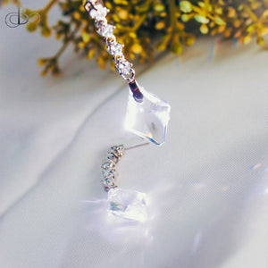 Aretes colgantes con zirconia y cristales Swarovski