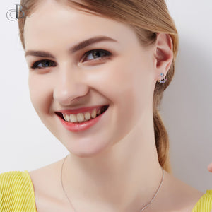 Aretes multicolor de plata con cristales Swarovski