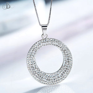 Collar de plata aro recubierto con cristales Swarovski
