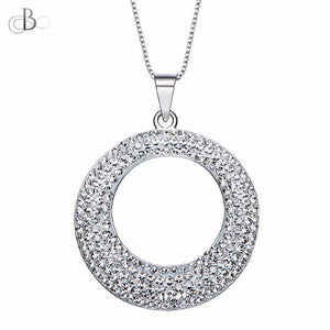 Collar de plata aro recubierto con cristales Swarovski
