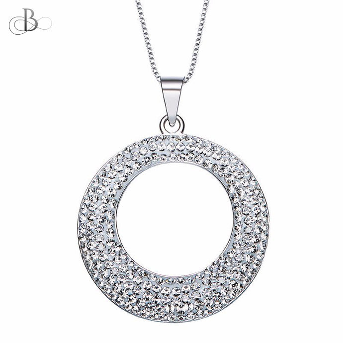 Collar de plata aro recubierto con cristales Swarovski