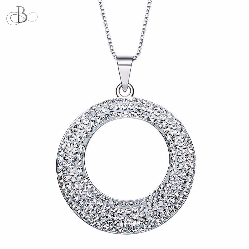Collar de plata aro recubierto con cristales Swarovski