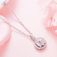 Cargar imagen en el visor de la galería, Collar de plata punto de luz con cristales Swarovski