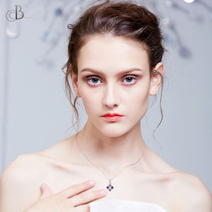 Collar  de plata cuatro princesas con cristales Swarovski