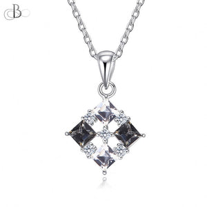 Collar  de plata cuatro princesas con cristales Swarovski
